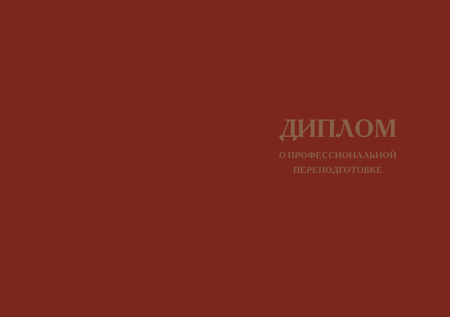 Диплом о профессиональной переподготовке, с твёрдой обложкой (установленный образец) 